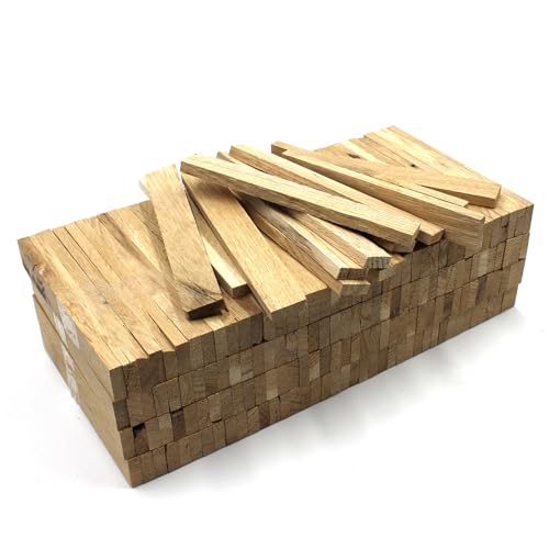 200x Holzleisten 22x8x160mm Eiche Rustikal Bastelklötzchen zum Basteln Bastelstäbe Holzleiste (200) von VmG-Store