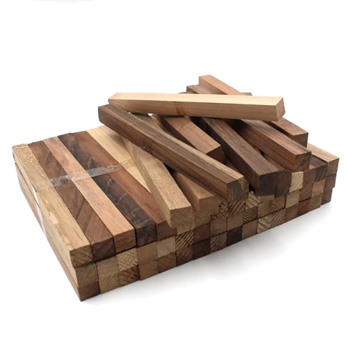 20x Holzleiste 20x20x250mm Nussbaum asiatisch lose Bastelklötzchen zum Basteln Bastelstäbe (Nussbaum Asiatisch 20x20x250mm) von VmG-Store