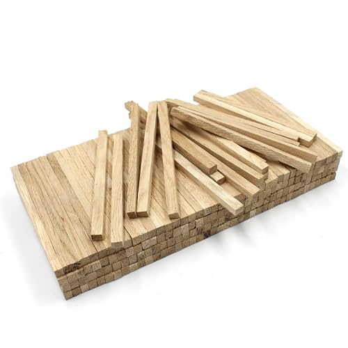 80x Holzleiste 10x8x160mm Eiche lose Bastelklötzchen zum Basteln Bastelstäbe (Eiche 10x8mm) von VmG-Store