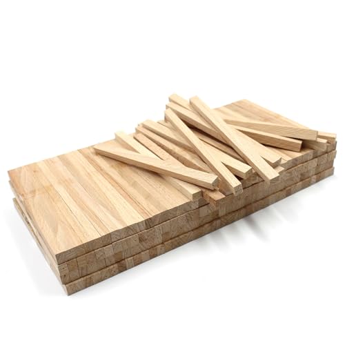 80x Holzleiste 10x8mm Buche lose Bastelklötzchen zum Basteln Bastelstäbe (Buche 10x8mm) von VmG-Store