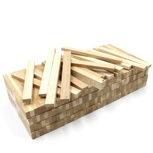 80x Holzleiste 16x8x160mm Eiche lose Bastelklötzchen zum Basteln Bastelstäbe (Eiche 16x8mm) von VmG-Store