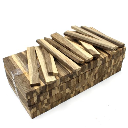 VmG-Store 80x Eichenholz Holzleiste 22x8x160mm Räuchereiche lose Bastelklötzchen zum Basteln Bastelstäbe von VmG-Store
