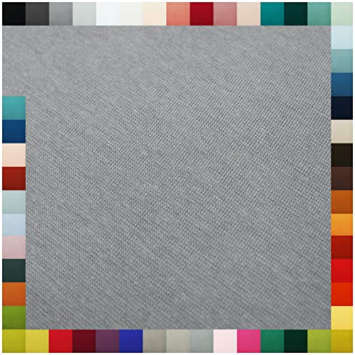 Bündchenstoff als Meterware Schlauchware 70cm breit 95% Baumwolle, 5% Elasthan über 50 Farben Auswahl Jersey (003 | grau, Länge: 1,0m) von VmG-Store
