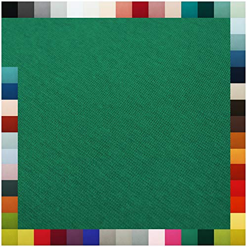 Bündchenstoff als Meterware Schlauchware 70cm breit 95% Baumwolle, 5% Elasthan über 50 Farben Auswahl Jersey (032 | grün, Länge: 0,5m) von VmG-Store
