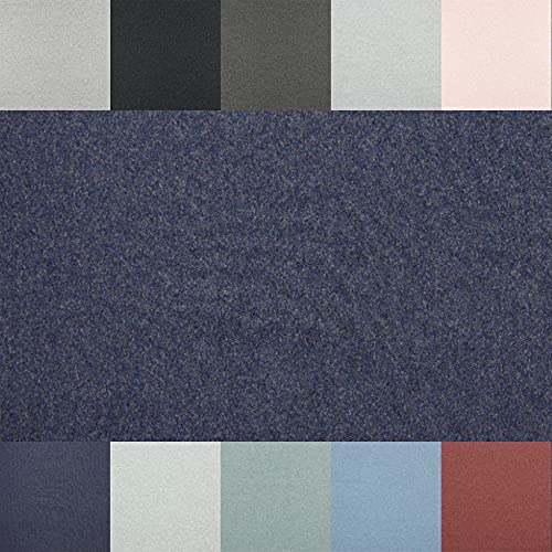 Bündchenstoff als Meterware Schlauchware 95% Baumwolle 5% Elasthan über 50 Farben Auswahl Jersey (M075 I Navy Melange, Länge: 0,5m) von VmG-Store