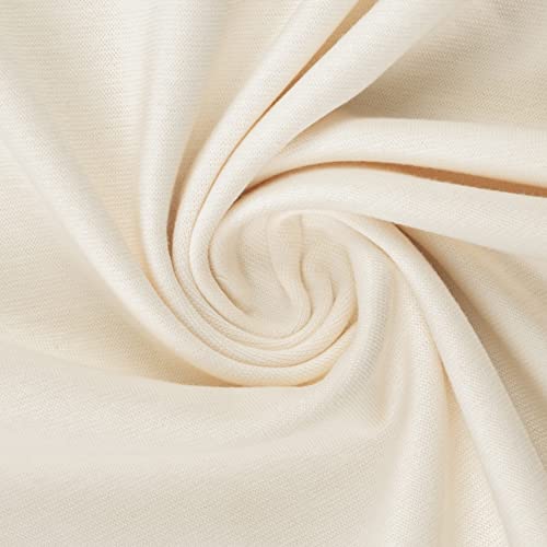 Heike van Swafing Bündchenstoff Meterware Bündchen 50cm breite 95% Baumwolle, 5% Elasthan 56 Farben Schlauchware (0009 Naturweiß) von VmG-Store