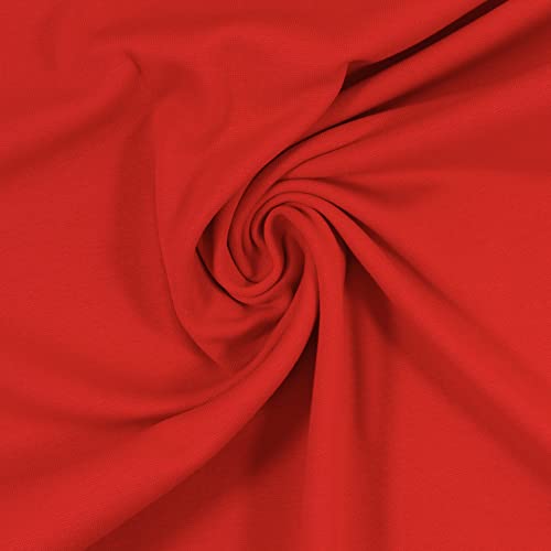 Heike van Swafing Bündchenstoff Meterware Bündchen 50cm breite 95% Baumwolle, 5% Elasthan 56 Farben Schlauchware (0636 Rot) von VmG-Store