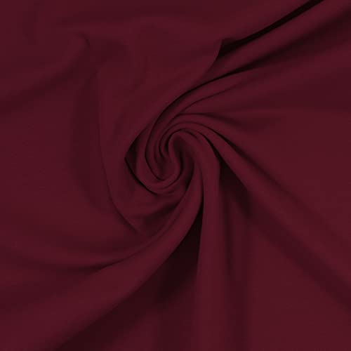 Heike van Swafing Bündchenstoff Meterware Bündchen 50cm breite 95% Baumwolle, 5% Elasthan 56 Farben Schlauchware (0937 Bordeaux) von VmG-Store