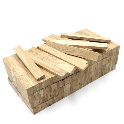 Holzleisten 22x8x160mm Eiche lose Bastelklötzchen zum Basteln Bastelstäbe Holzleiste (120) von VmG-Store