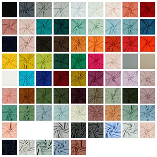 Jerseystoff Uni Meterware Tex + GOTS zertifiziert über 55 Farben zur Auswahl (001 I Schwarz, 100 x 150cm) von VmG-Store