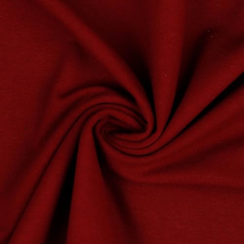 Jerseystoff Uni Meterware Tex Standard 100 zertifiziert 69 Farben zur Auswahl Uni + Meliert (041 I Bordeaux, 100 x 150cm) von VmG-Store