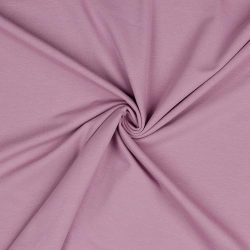 Jerseystoff Uni Meterware Tex + GOTS zertifiziert über 55 Farben zur Auswahl (044 I Lavendel, 100 x 150cm) von VmG-Store