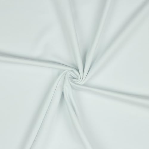 Jerseystoff Uni Meterware Tex Standard 100 zertifiziert 69 Farben zur Auswahl Uni + Meliert (005 I Weiß, 200 x 150cm) von VmG-Store