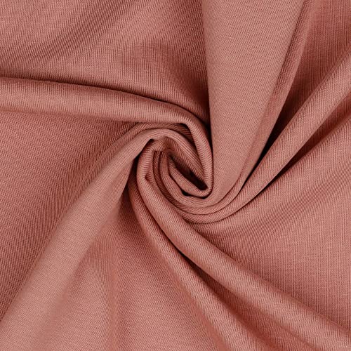 Jerseystoff Uni Meterware Tex Standard 100 zertifiziert 69 Farben zur Auswahl Uni + Meliert (010 I Mauve, 50 x 150cm) von VmG-Store