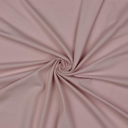 Jerseystoff Uni Meterware Tex Standard 100 + GOTS zertifiziert 69 Farben zur Auswahl (060 I Rose, 100 x 150cm) von VmG-Store