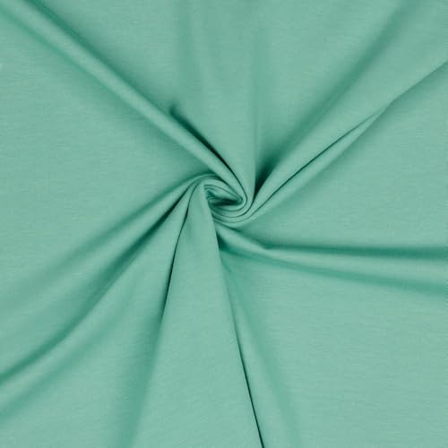 Jerseystoff Uni Meterware Tex Standard 100 zertifiziert 69 Farben zur Auswahl Uni + Meliert (014 I Altgrün, 50 x 150cm) von VmG-Store
