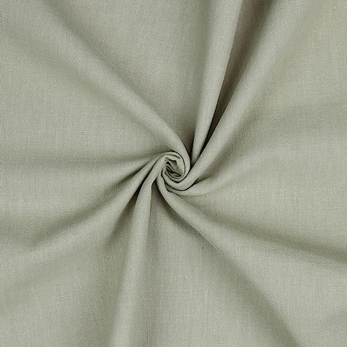 Leinen Stoff Meterware Uni 40 farben 100% Leinenstoff Naturstoff OEKO-TEX 140cm Breite (033 I Hell Sand) von VmG-Store