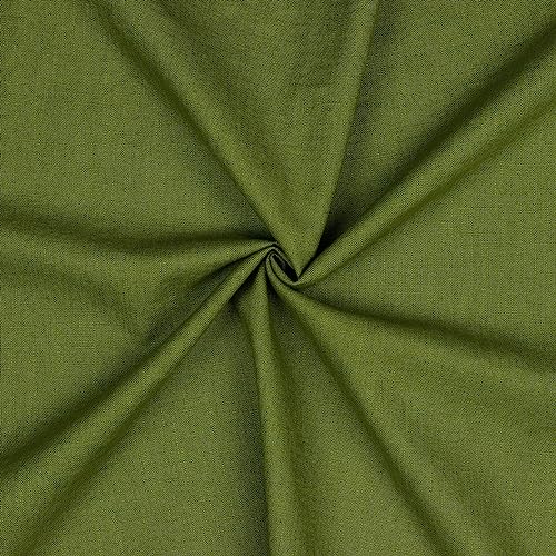 Leinen Stoff Meterware Uni 40 farben 100% Leinenstoff Naturstoff OEKO-TEX 140cm Breite (046 I Pickle) von VmG-Store
