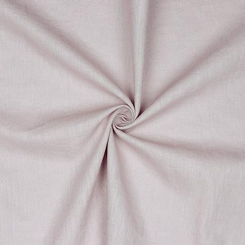 Leinen Stoff Meterware Uni 40 farben 100% Leinenstoff Naturstoff OEKO-TEX 140cm Breite (048 I LightLilaC) von VmG-Store