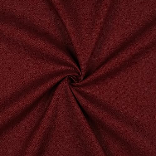 Leinen Stoff Meterware Uni 40 farben 100% Leinenstoff Naturstoff OEKO-TEX 140cm Breite (055 I Bordeaux) von VmG-Store