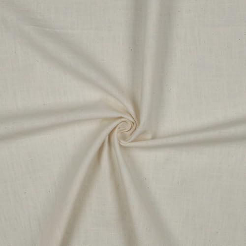 Leinen Stoff Meterware Uni 40 farben 100% Leinenstoff Naturstoff OEKO-TEX 140cm Breite (077 I Natural) von VmG-Store