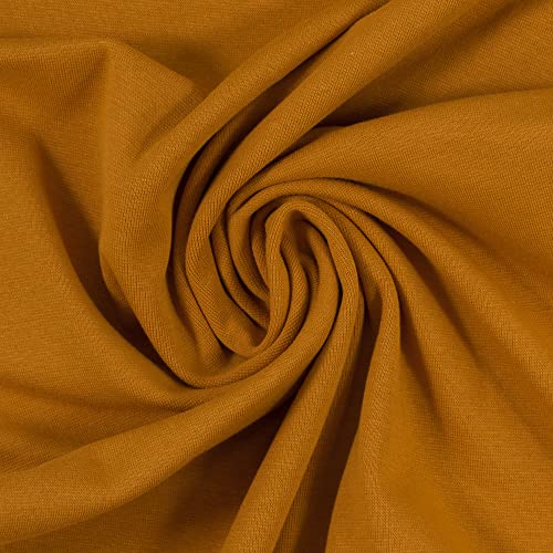 Swafing Heike Bündchenstoff Schlauchware Coupon elastischer Schlauchjersey weich fein dehnbar für DIY Projekte wie Kinderkleidung Ärmel Hosen Shirts Leggings Kleider (315 Ocker, 1,0m) von VmG-Store