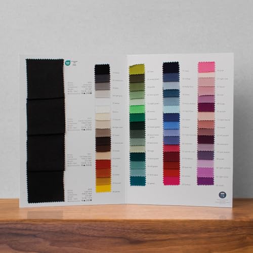 VmG-Store Bündchenstoff als Meterware Schlauchware 70cm breit 95% Baumwolle, 5% Elasthan über 50 Farben Auswahl Jersey (Musterkarte) von VmG-Store