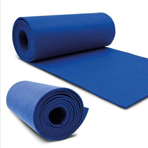 VmG-Store Filzrolle 240cmx30cmx3mm Filz Filzstoff Polyester zum Nähen basteln DIY Dekoration Patchwork Dekofilz Bastelfilz Taschenfilz Filzmatte (005 Königsblau) von VmG-Store
