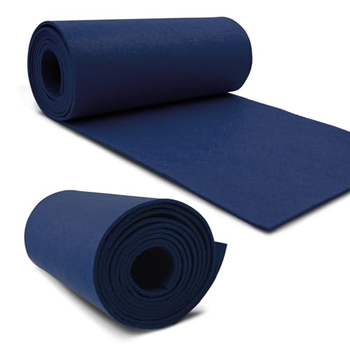 VmG-Store Filzrolle 240cmx30cmx3mm Filz Filzstoff Polyester zum Nähen basteln DIY Dekoration Patchwork Dekofilz Bastelfilz Taschenfilz Filzmatte (008 Marine) von VmG-Store