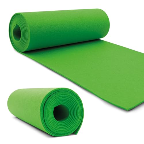 VmG-Store Filzrolle 240cmx30cmx3mm Filz Filzstoff Polyester zum Nähen basteln DIY Dekoration Patchwork Dekofilz Bastelfilz Taschenfilz Filzmatte (021 Grün) von VmG-Store