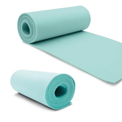 VmG-Store Filzrolle 240cmx30cmx3mm Filz Filzstoff Polyester zum Nähen basteln DIY Dekoration Patchwork Dekofilz Bastelfilz Taschenfilz Filzmatte (022 Mint) von VmG-Store