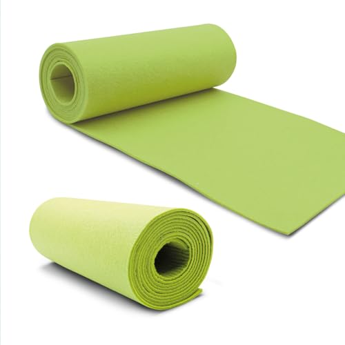 VmG-Store Filzrolle 240cmx30cmx3mm Filz Filzstoff Polyester zum Nähen basteln DIY Dekoration Patchwork Dekofilz Bastelfilz Taschenfilz Filzmatte (023 Limegrün) von VmG-Store