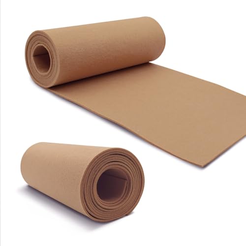 VmG-Store Filzrolle 240cmx30cmx3mm Filz Filzstoff Polyester zum Nähen basteln DIY Dekoration Patchwork Dekofilz Bastelfilz Taschenfilz Filzmatte (053 Camel) von VmG-Store