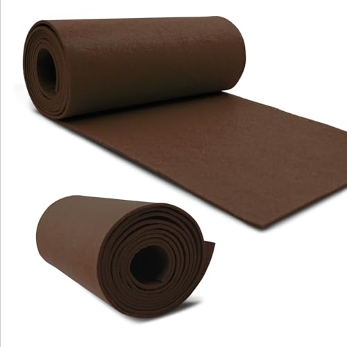 VmG-Store Filzrolle 240cmx30cmx3mm Filz Filzstoff Polyester zum Nähen basteln DIY Dekoration Patchwork Dekofilz Bastelfilz Taschenfilz Filzmatte (055 Braun) von VmG-Store