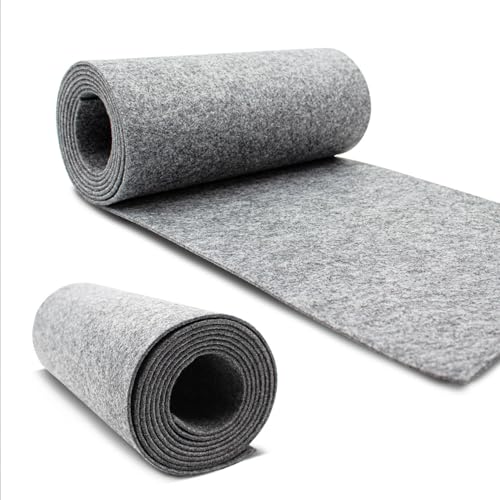 VmG-Store Filzrolle 240cmx30cmx3mm Filz Filzstoff Polyester zum Nähen basteln DIY Dekoration Patchwork Dekofilz Bastelfilz Taschenfilz Filzmatte (063 Hellgrau Meliert) von VmG-Store
