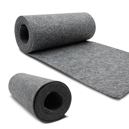VmG-Store Filzrolle 240cmx30cmx3mm Filz Filzstoff Polyester zum Nähen basteln DIY Dekoration Patchwork Dekofilz Bastelfilz Taschenfilz Filzmatte (067 Mittelgrau Meliert) von VmG-Store