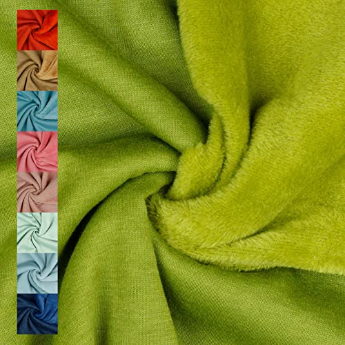 VmG-Store Polar Fleece Stoff Meterware Alpenfleece 21 Farben Fleecestoff zum Nähen mit Antipilling 150cm Breite (004 I Olive) von VmG-Store