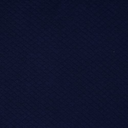 VmG-Store Rauten Jersey Steppstoff Optik Meterware zum Nähen Baumwolljersey Kinderkleidung (026 I Navy (Meterware)) von VmG-Store