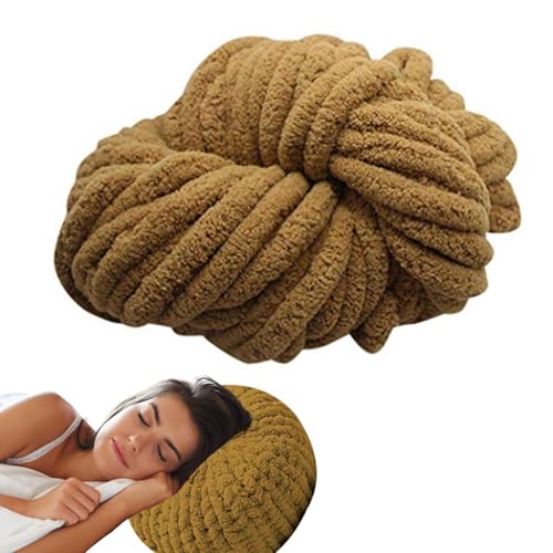 Chenille-Garn für Decke, Garn zum Stricken von Decke, Armstricken, Chenille-Häkeln für weichen Überwurf, heller Kaffee von Vmiorzq