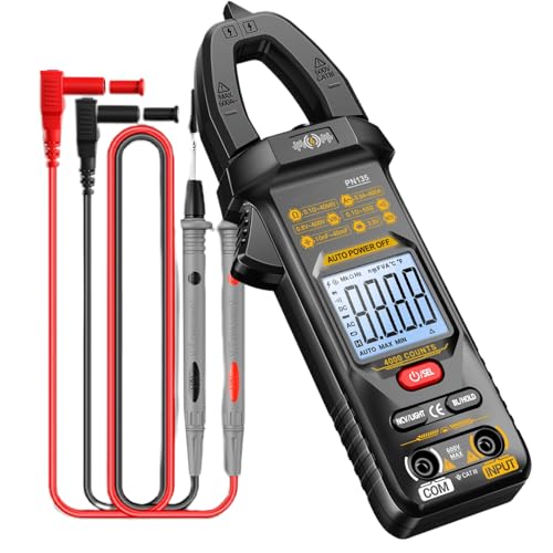 Vmiorzq Stromzange, 4000 Counts Automatischer Messbereich Strommessgerät, Intelligente Digitalanzeige Zange für Elektriker DC AC Spannung Electrical Automotive Haushalt Vmiorzq Stromzange, 4000 Counts Automatischer Messbereich Strommessgerät, Intelligente Digitalanzeige Zange für Elektriker DC AC Spannung Electrical Automotive Haushalt von Vmiorzq