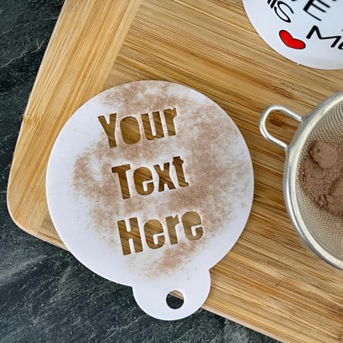 Personalisierte Kaffee-Schablonen, personalisierbar, Acryl/PET/Edelstahl, spiegelnd, lasergeschnitten, Cocktail-/Kaffee-Schablonen, individuelles lasergraviertes Business-Logo für Baristas und Cafés Personalisierte Kaffee-Schablonen, personalisierbar, Acryl/PET/Edelstahl, spiegelnd, lasergeschnitten, Cocktail-/Kaffee-Schablonen, individuelles lasergraviertes Business-Logo für Baristas und Cafés von Vniqloo