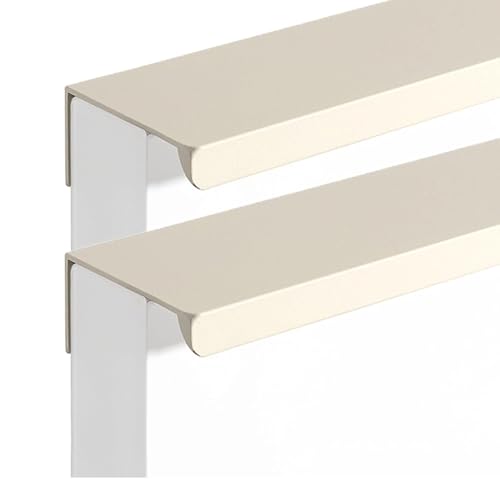 Vnook 2 Stück Möbelgriffe Aluminiumlegierung Unsichtbare Knöpfe Versteckter Schrankgriffe Schubladengriff Küchengriffe Türgriff(Beige,120mm) von Vnook
