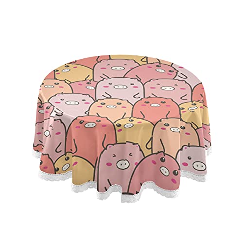 Aquarell Tier Rosa Schwein Schweinchen Runde Tischdecken für Runde Tische Tischtuch Tischdecke für Party Urlaub Abendessen Küche Dekor Zuhause Aquarell Tier Rosa Schwein Schweinchen Runde Tischdecken für Runde Tische Tischtuch Tischdecke für Party Urlaub Abendessen Küche Dekor Zuhause von Vnurnrn