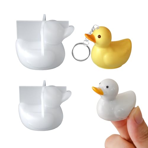 Voaesdk Entenharz-Formen, 2 Stück, 3D-Mini-Enten-Silikonformen für Harzguss, niedliche kleine Ente, Epoxidharz, Schlüsselanhänger-Formen für selbstgemachte Kerzen, Seife, Ornamente, Handwerk Voaesdk Entenharz-Formen, 2 Stück, 3D-Mini-Enten-Silikonformen für Harzguss, niedliche kleine Ente, Epoxidharz, Schlüsselanhänger-Formen für selbstgemachte Kerzen, Seife, Ornamente, Handwerk von Voaesdk