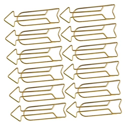 Voarge 12 Stücke Büroklammern Gold,groß Pfeil Form Lesezeichen Metall Büroclips Papier klammern für Schule Büro Verwenden Dokument Papier Voarge 12 Stücke Büroklammern Gold,groß Pfeil Form Lesezeichen Metall Büroclips Papier klammern für Schule Büro Verwenden Dokument Papier von Voarge