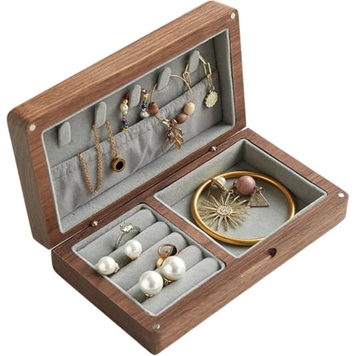 Schmuckschatulle Aus Holz Im Vintage-Stil, Dekorativer Andenken-Organizer Zur Aufbewahrung Von Ringen, Ohrringen, Halsketten Und Armbändern Schmuckschatulle Aus Holz Im Vintage-Stil, Dekorativer Andenken-Organizer Zur Aufbewahrung Von Ringen, Ohrringen, Halsketten Und Armbändern von Vobumix