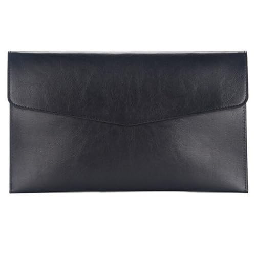 Vobumix A5-Leder-Aktenordner, Dokumententasche, Vertragsrechnung, Aktentasche, Schule, Bürobedarf - Schwarz, Klassisch, A4, 11.42*7.01 Zoll/29*17.8 cm Vobumix A5-Leder-Aktenordner, Dokumententasche, Vertragsrechnung, Aktentasche, Schule, Bürobedarf - Schwarz, Klassisch, A4, 11.42*7.01 Zoll/29*17.8 cm von Vobumix