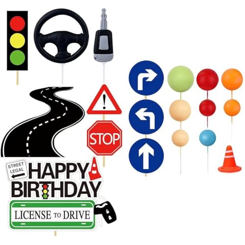 Vobumix Führerschein-kuchenaufsätze, 1 Set, Kuchendekorationen Für Neue Fahrer, Partyzubehör Zum Thema Transport, Zum Feiern Neuer Fahrer Vobumix Führerschein-kuchenaufsätze, 1 Set, Kuchendekorationen Für Neue Fahrer, Partyzubehör Zum Thema Transport, Zum Feiern Neuer Fahrer von Vobumix
