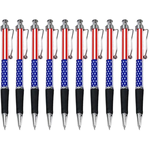 Vobumix Kugelschreiber Amerikanischer Flagge, 10 Stück, Einziehbare Kugelschreiber, Usa-patriotischer Themenstift, Unabhängigkeitstag, Gel-tintenstift Zum Schreiben Vobumix Kugelschreiber Amerikanischer Flagge, 10 Stück, Einziehbare Kugelschreiber, Usa-patriotischer Themenstift, Unabhängigkeitstag, Gel-tintenstift Zum Schreiben von Vobumix