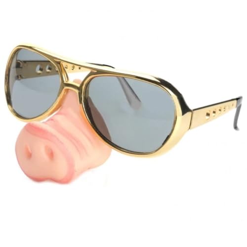 Vobumix Lustige Schwein Nase Brille Cosplay Party Brillen Karneval Cosplay Kostüm Halloween Streich Brillen Geburtstag Party Brille Streich Requisiten von Vobumix